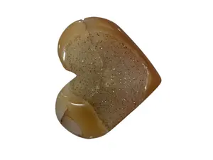 Heart-Shaped Geode - Natural Agate Crystal with Unique Patterns for Home Decor and Healing