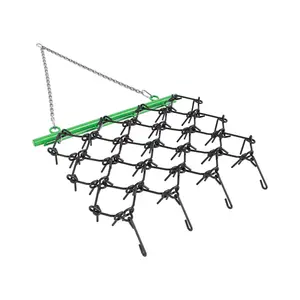 GARVEE Heavy Duty Drag Harrow 4 FT x 4 FT with 1/2" Tines for ATV, UTVs, Lawn Tractors - Ideal for Leveling, Grading, Pastures, and Breaking Up Soil