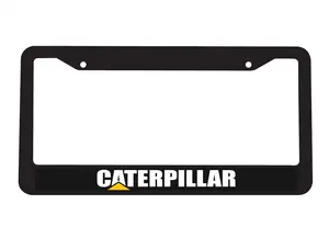 Caterpillar CAT Construction Metal License Plate Frame | Heavy Equipment Excavator Work Car Decor