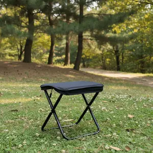 Portable Folding Chair, Foldable Stool Portable, Camping Equipment And Accessorie, Collapsible Stool For Sitting, Ultra-lightweight Folding Camping Stool - Heavy Duty 330lb Capacity, Square-shaped Stool With Sturdy Aluminum Frame
