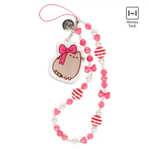 Pusheen the Cat Beaded Charm Mobile Phone Wrist Strap [Special Christmas Edition]