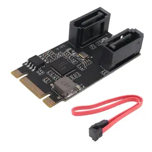 M2 PCIE NVMe SATA6G 2 Port SATA III 6Gb/S M.2 22X42 M Key and B Key Controller Adapter Card JMB582