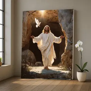 Jesus Resurrection Canvas – Peaceful Christian Wall Art