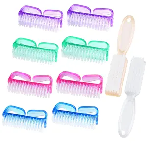 Handle Grip Nail Brush, Nail Cleaning Brushes Pedicure Scrubbing tool, Toes Fingernail Brush Scrub Cleaner kit for Men and Women 10 Pack (Multicolor)