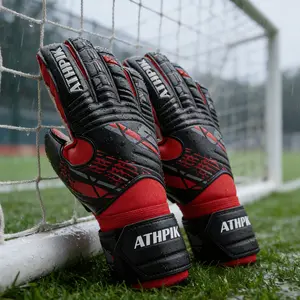 Goalie Goalkeeper Gloves with Pro Fingersaves, Strong Grip for The Toughest Saves, Protection to Prevent Injuries, Fit Match Training, Adult, Youth Summervibes