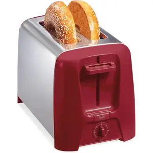 2 Slice Red Toaster with Extra Wide Slots Shade Selector Auto-Shutoff Cancel Button Toast Boost for Home Kitchen Breakfast