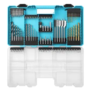 #Summervibes DURATECH 99 COUNTS Drill Bit Set, High Speed Steel Titanium Drill and Screwdriver Bit Set with Tough Case for Metal, Wood, Plastic, Concrete, Brick, Masonry
