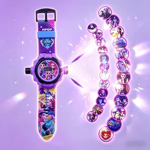 New Cartoon Anime 24 Pattern 3D Projection Children's Watch Projector Toy Children's Birthday Gift