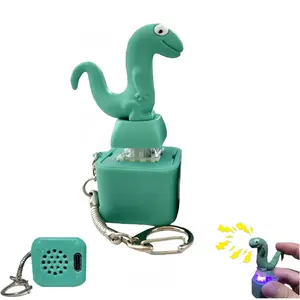 Lizard Button Keychain with Rechargeable LED Light &Realistic Croak-Frog Croaking Keychain