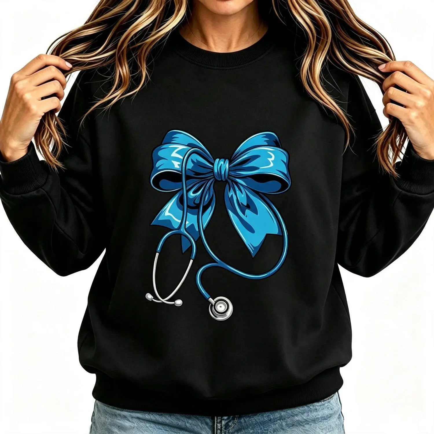 Patterned Printed Casual Crew Neck Sweatshirt for Autumn And Winter Casual Round Neck Sweater Lightweight Pullover