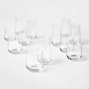 12pc Glass Shoreham Double Old Fashion and Highball Glasses Set  - Threshold