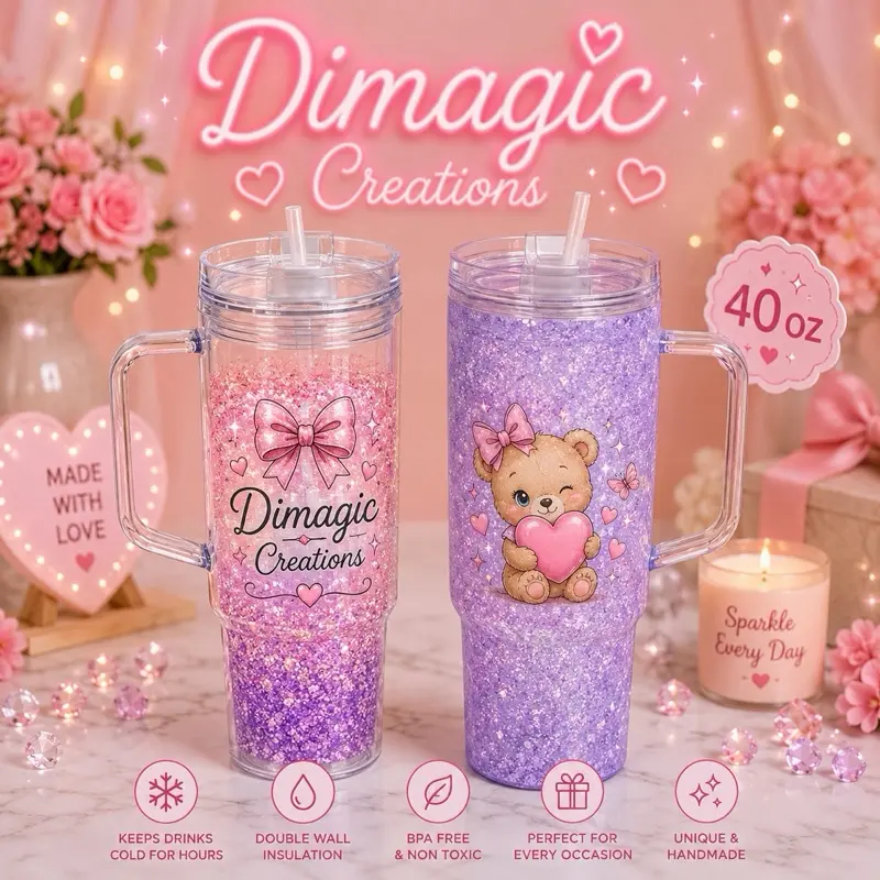 40 oz Personalized Snow Globe Cups