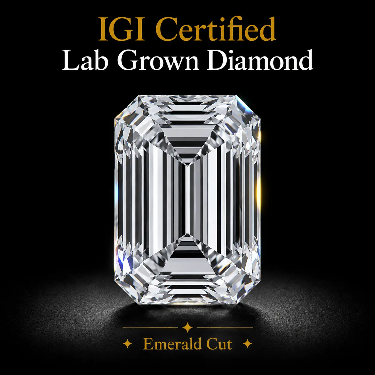 【Emerald Cut】IGI Certified Lab Grown Diamond - 1 Ct