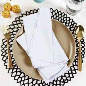 Utopia Kitchen Cloth Napkins 24-Pack — Cotton-Poly Blend Absorbent Reusable & Machine Washable for Dinner & Weddings Utopia Kitchen Cloth Napkins 24-Pack — Cotton-Poly Blend Absorbent Reusable & Machine Washable for Dinner & Weddings