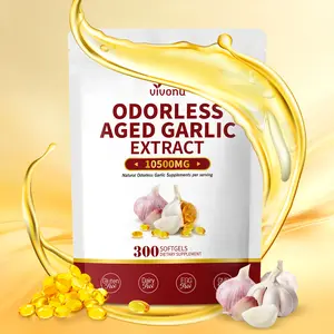 VivoNu Aged Garlic Extract Capsules, 10500mg Odorless Garlic Supplements with Magnesium, Chromium, B1 & B9, Supports Immune Health & Heart Function| 2 Years Matured | 300 Softgels