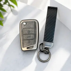 Zinc Alloy Car Key Case for VW Volkswagen Golf 7 MK7 Tiguan MK2 For Seat Ateca Leon FR Ibiza For Skoda Octavia,Gift,Car key Accessories, Car Key Cover