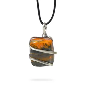 AYANA Bumblebee Jasper Necklace for Confidence & Creativity – Bold Healing Crystal Pendant for Motivation, Solar Plexus Chakra & Leo or Cancer Energy Boost