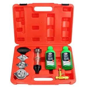 JIFETOR Professional Head Gasket Tester Combustion Leak Test Kit with 2 Chambers Testing Tool, 17oz CO2 Reaction Liquid, Universal and Special Adapters