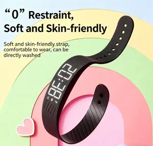 Student Smart Watch with Step Counter, Vibration Alarm, Multi-Function Digital Watch, Sports Bracelet, Life Waterproof, for Women