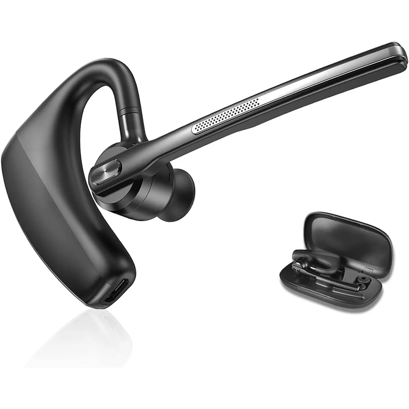 Headset 5.2 with CVC8.0 Dual Mic Noise Cancelling  Earpiece 16Hrs Talktime  Headset for  Driver  Android Cell Phones
