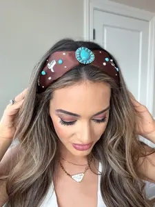 Western Turquoise Top Knotted Headband