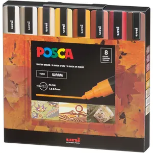 POSCA Paint Marker Set - PC-5M Warm Tones Set of 8
