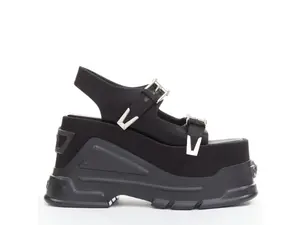 Pre-owned Versace Women's Versace Anthem satin silk Medusa buckle platform sandals by Rebag
