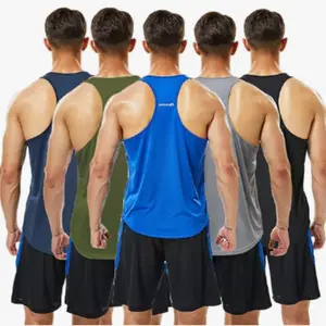 Men's 5 Pack Y-Type Vest Training Bodybuilding Running Muscle Vest Breathable Sleeveless Top Gym Outfit Quick-Drying Activewear