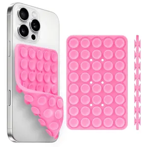 Silicone Suction Cup Phone Holder Pad, Multi-Functional Wall Mount Bracket, Anti-Slip Double-Sided Sticker for Phone Cases