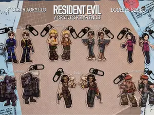Resident Evil  Character 3" Keychains || Leon, Ashley, Hunnigan, Ada, Merchant, Luis, Krauser
