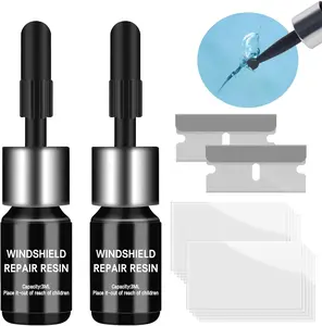 Glass Repair Kit, Windshield Crack Repair kit, DIY Glass Cracked Repair Kits Car Windshield Crack Repair Resin Kit(2 Pcs)6