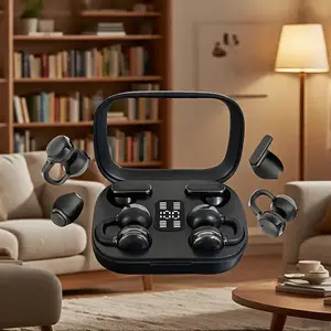 True Wireless In-Ear + Over-Ear TWS Couple Earbuds, Fashion Dual-Style Multifunctional Earphones for Music & Gaming with ENC HD Calls