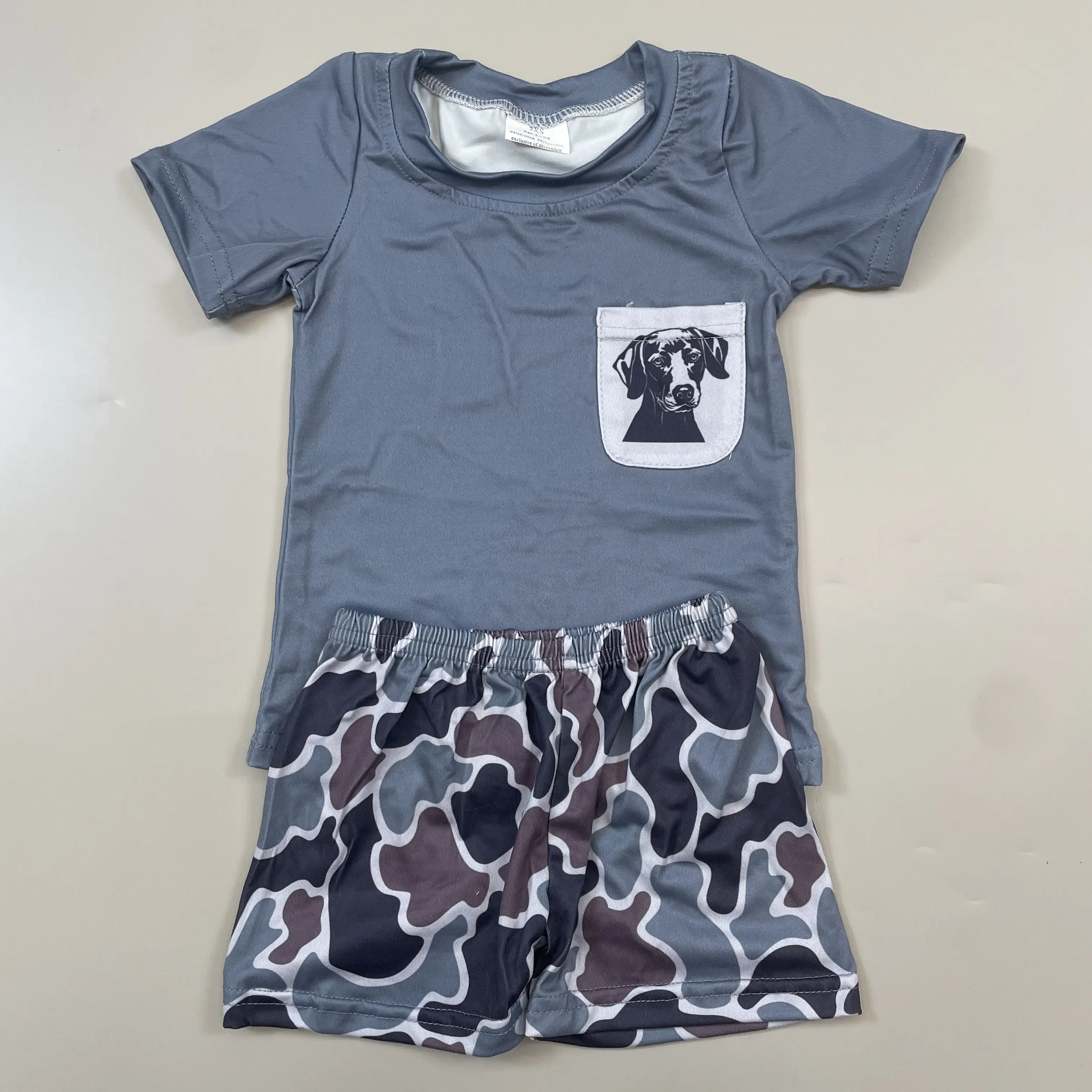 toddler boy clothes boy summer shorts set dog camo clothing set dog hunting outfit