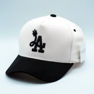 LA Plug - NATURAL/BLACK (Suede Brim) - Premium A-Frame Snapback