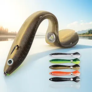 High Elastic Silicone Swimbait with Anti-Tear Tail Hook, Tangle-Free Design for Bass & Pike Fishing. 10cm/6g Lure, Saltwater & Freshwater Use. Professional Swim Bait Set.