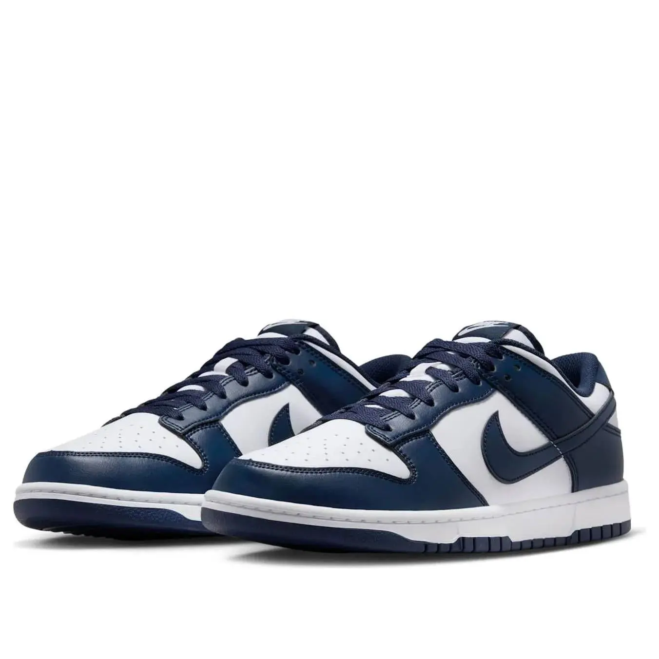 Nike Dunk Low White Midnight Navy Men's HF5441-107 New Casual Sneakers Trendy Walking Sneaker