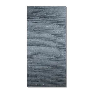 Dark Gray Natural Stone Veneer Flexible Wall Tiles