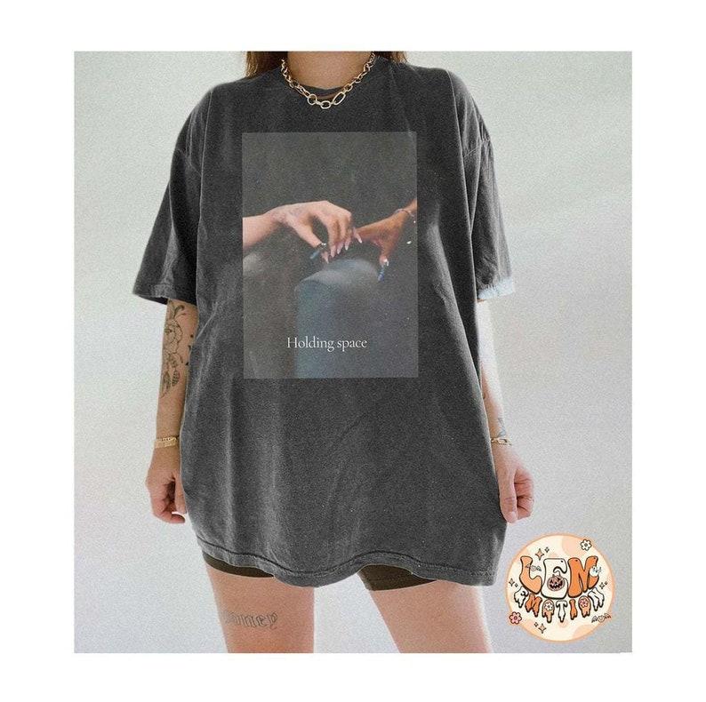 Sweatshirt and Comfort Colors  Retro Wicked Shirt, Holding Space Ariana Cynthia Finger Hold Defying Gravity Meme Wicked Movie Gift Broadway Shirt, Glinda Elphaba Shirt