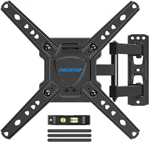 MOUNTUP 26"-50" Full Motion TV Wall Mount, Max VESA 300x300mm Wall Mount TV Bracket with Swivel Tilting Extension Level Adjustment for LED LCD Flat Curved TVs Up to 53 LBS, MU0018