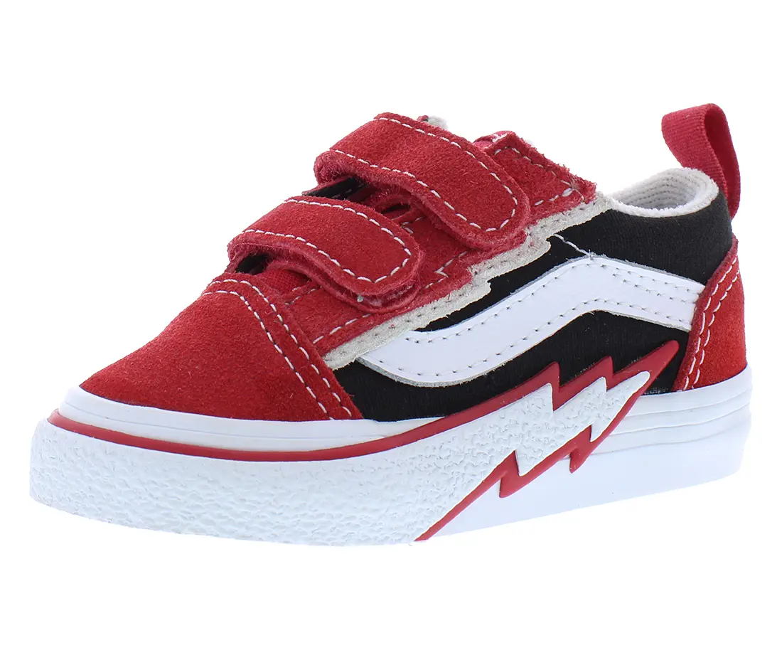 Vans Old Skool Velcro Bolt Suede Infant-Toddler Casual Prewalker Sneakers, Casual Prewalker Shoes, Toddler Sneakers