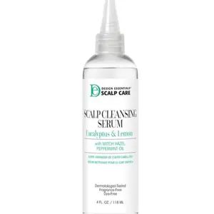 Design Essentials Scalp Care Scalp Cleansing Serum Eucalyptus & Lemon with Witch Hazel Peppermint Oil 4 FL OZ / 118 ML Haircare