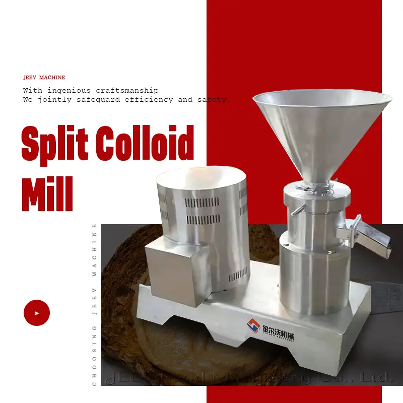 Colloid Mill Fully Automatic Grinding Machine Multifunctional Jam Peanut Butter Chili Sauce Commercial Grinding Equipment