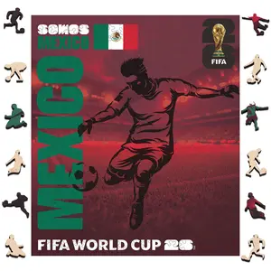 FIFA World Cup 2026 We Are Mexico Poster Jigsaw Puzzle, Officially Licensed, 200 Laser-Cut Pieces,5MM Thick, Soccer Fan Gift