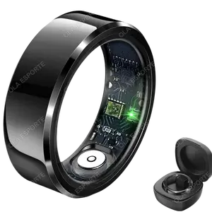 2026 Compact Smart Ring Fitness Tracker, IP68/5ATM Waterproof Wearable Device with Blood Pressure, Heart Rate & Sleep Monitoring, Multi-Sport Mode Wellness Ring for Women, Remote Functionality