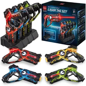 Best Choice Products Set of 4 Rechargeable Laser Tag Blasters, No Vests Needed w/ Docking Station, 4 Settings Best Choice Products Set of 4 Rechargeable Laser Tag Blasters, No Vests Needed w/ Docking Station, 4 Settings