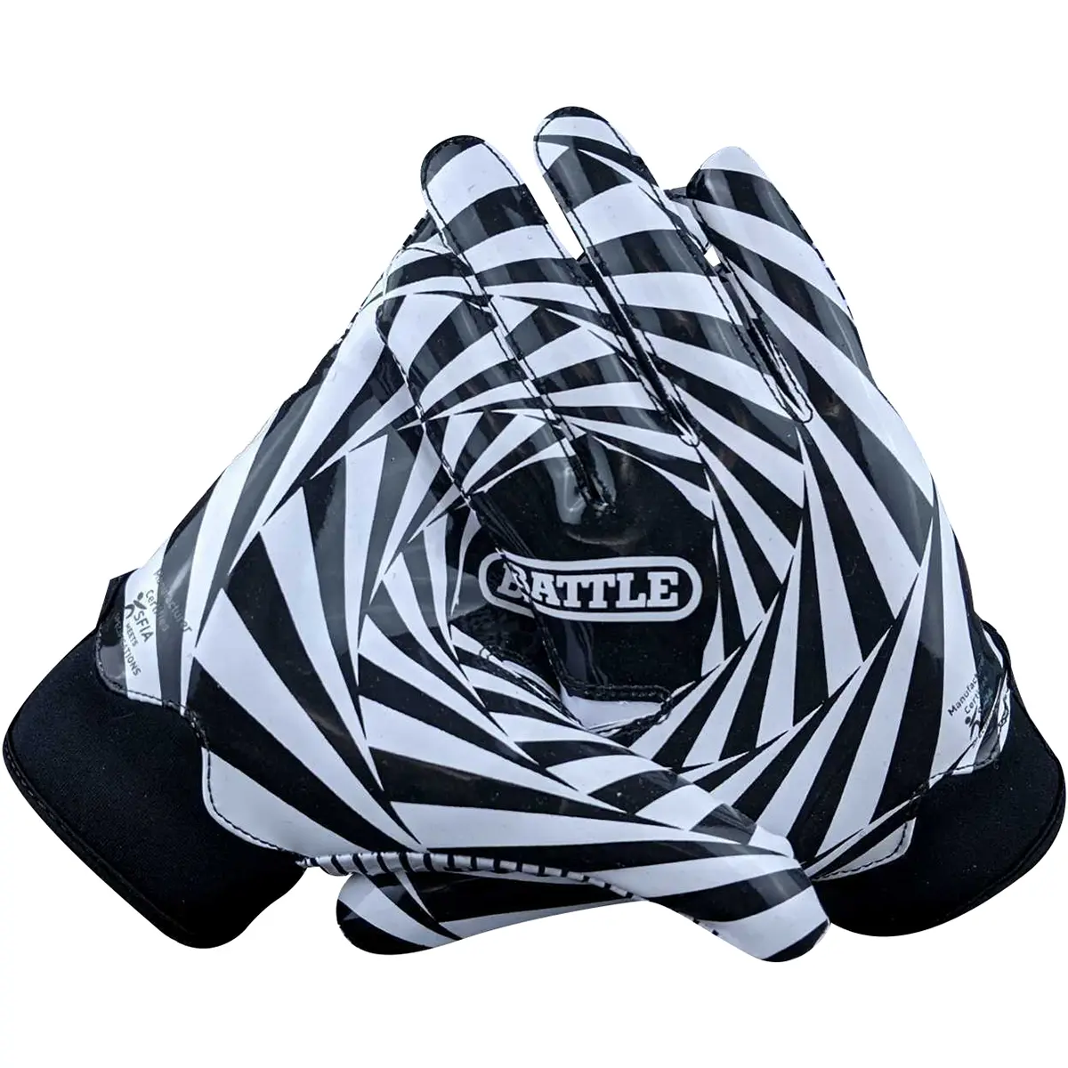 Battle Sports Adult Doom 1.0 Kaleidoscope Football Receiver Gloves - Ultra-Stick Palm, Breathable PerfectFit, NFHS Approved, Football Accessories