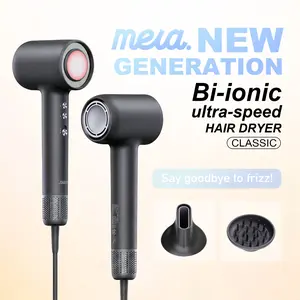 【MERA Classic】Bi-Ionic Ultra-speed Hair Dryer Fast Hair Care Smooth Blower Drying Salon Results Blowdryer with Magnetic Diffuser & Concentrator for Women One Button Safe Mode cUL Certified Lightweight Travel