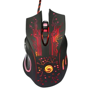 E-sports Gaming Mouse 7-color Breathing LED Light 4-level DPI Ergonomic USB Wired Optical Mouse For MAC PC Laptop