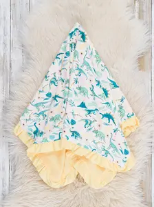 Sweet Jurassic Garden Ruffle Blanket