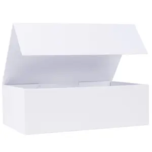 White Gift Box with Lid, 9" x 7" x 3" Gift Box, Cute Box, Birthday Gift Box, Luxury Gift Packaging, Gift Wrapping Supplies
